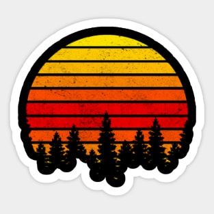 Retro Sunset Sticker